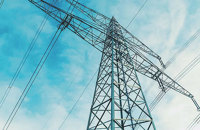 an electricity transmission tower